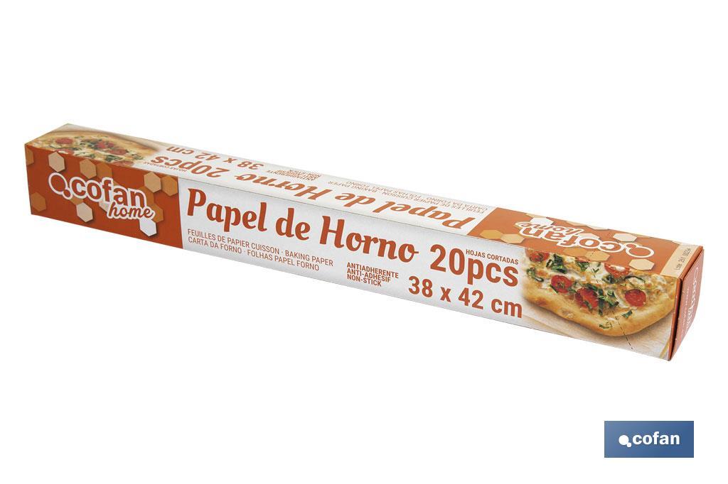 HOJAS PAPEL HORNO 20UDS 38 X 42CM