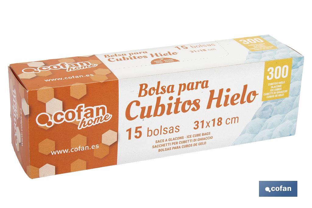 BOLSAS PARA CUBITOS DE HIELO 31 X 18 CM 15 UDS.