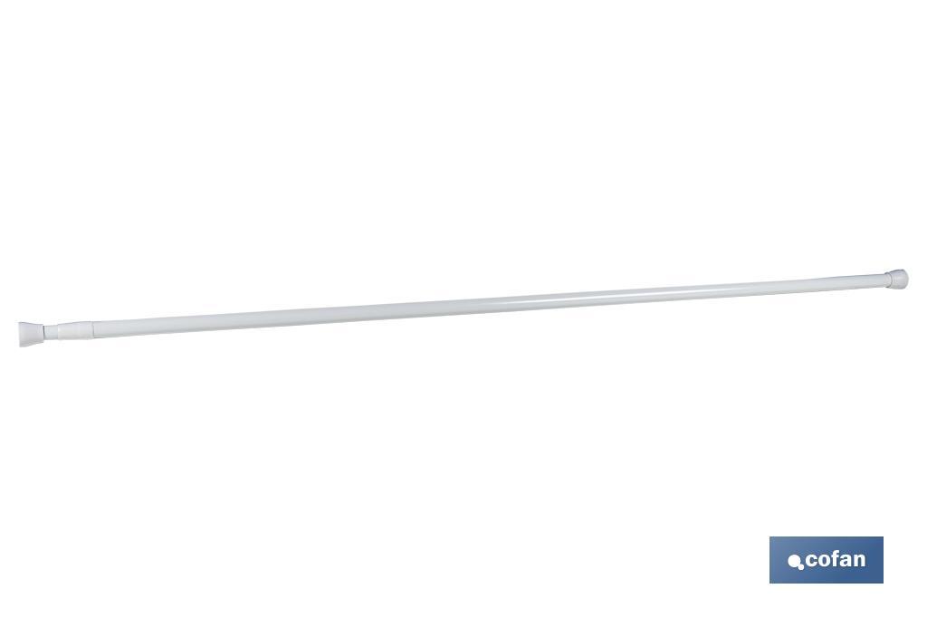 BARRA CORTINA EXTENSIBLE (PRESIÓN) WHITE 61-91 cm