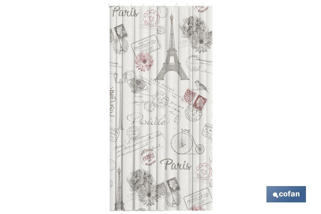 CORTINA DE BAÑO PARISINO POLIÉSTER 220x200