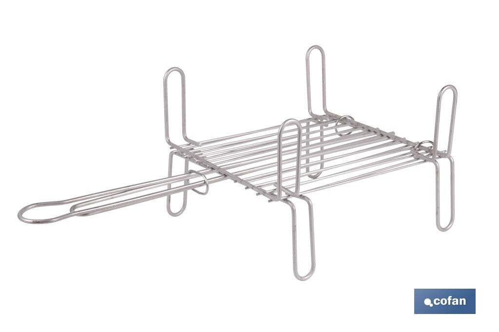 PARRILLA DOBLE INOX 450X 450MM