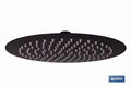 CABEZAL DE DUCHA REDONDO EXTRAFINO DE ACERO INOXIDABLE 304 NEGRO MATE Ø24,5 CM