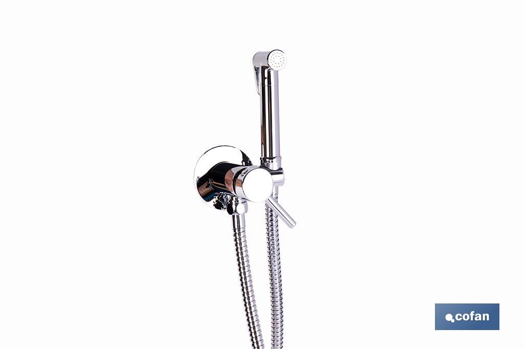 DUCHA HIGIÉNICA PARA INODORO AGUA FRÍA Y CALIENTE COLOR INOX 13 X 7,5 X 10 CM