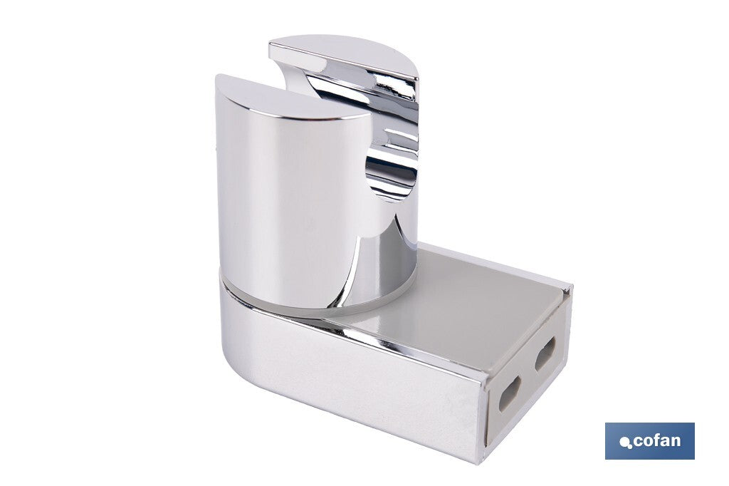 SOPORTE DE DUCHA PARA PARED COLOR CROMO ABS