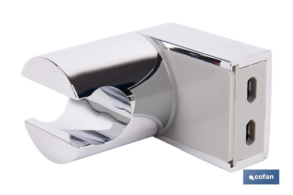 SOPORTE DE DUCHA PARA PARED COLOR CROMO ABS