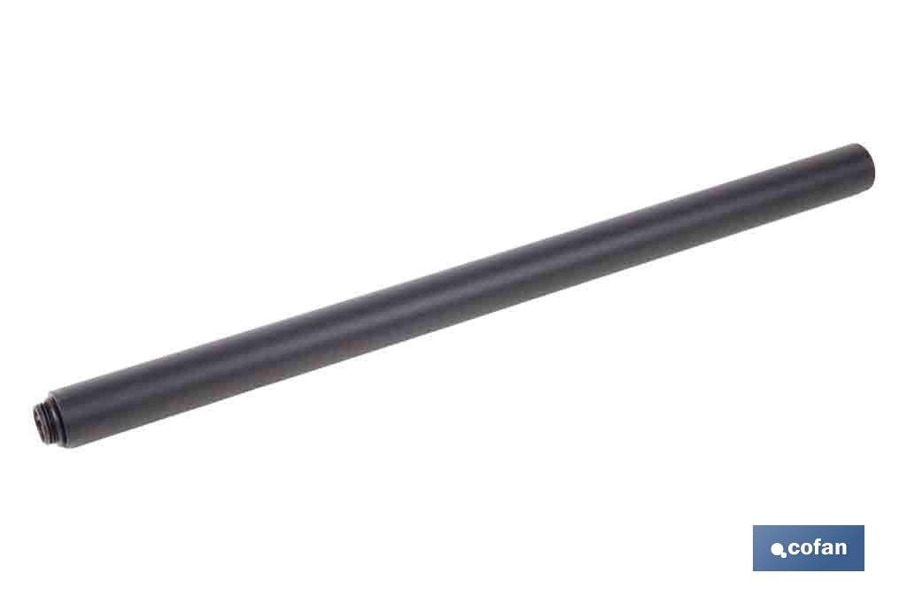 TUBO ALARGADOR DE DUCHA NEGRO M18 Ø24 400 MM
