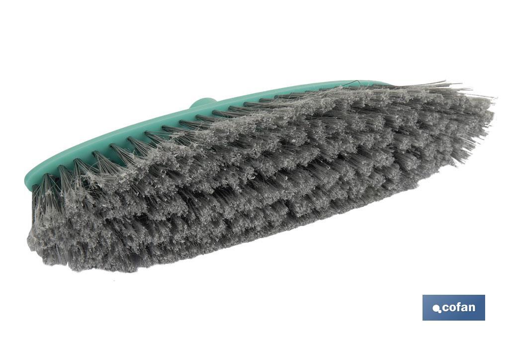 CEPILLO DE BARRER PLUMADO VERDE AGUA 37 X 8.5 X 9 (12) CM