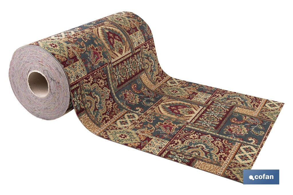 ROLLO DE ALFOMBRA DISEÑO EGIPCIO 50% ALGODÓN 50% POLIÉSTER 50 CM X 15 M