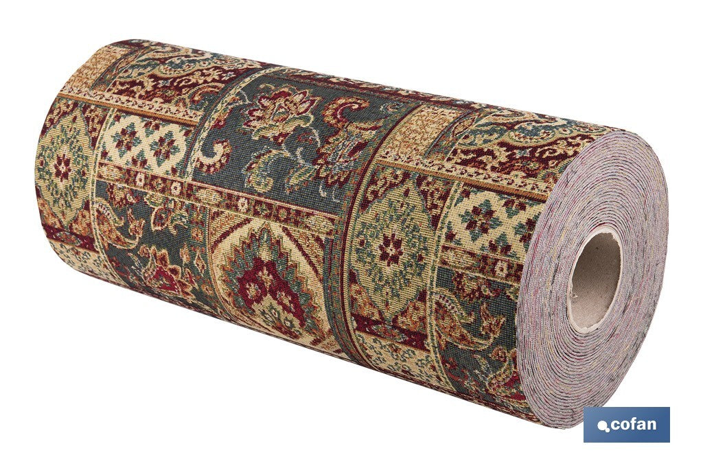 ROLLO DE ALFOMBRA DISEÑO EGIPCIO 50% ALGODÓN 50% POLIÉSTER 50 CM X 15 M
