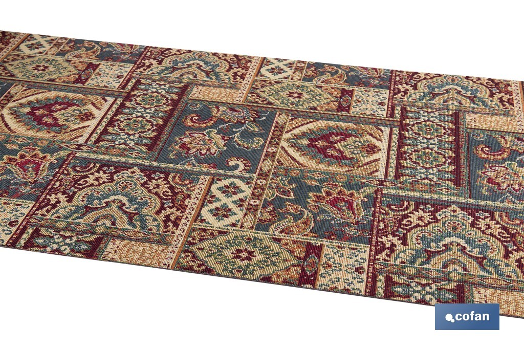 ROLLO DE ALFOMBRA DISEÑO EGIPCIO 50% ALGODÓN 50% POLIÉSTER 50 CM X 15 M