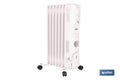 RADIADOR DE ACEITE CON TERMOSTATO REGULABLE Y VENTILADOR 7 ELEMENTOS 1500 W