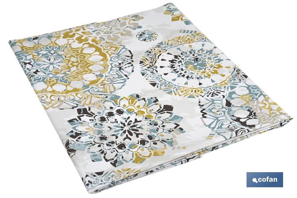 MANTEL ANTIMANCHAS MOSAICO CALIDO 1,40 X 2,50