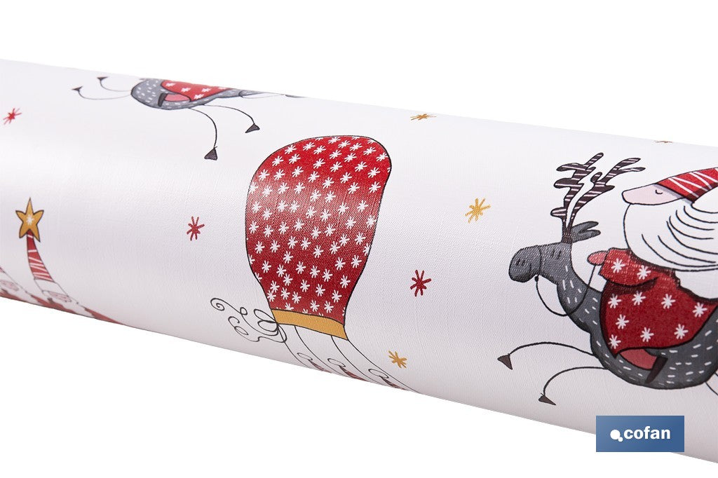ROLLO DE HULE DISEÑO RENOS DE NAVIDAD 1,40 X 20 M