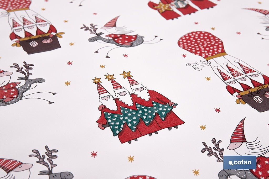 ROLLO DE HULE DISEÑO RENOS DE NAVIDAD 1,40 X 20 M