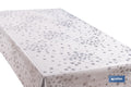 ROLLO DE HULE DISEÑO ESTRELLAS PLATEADAS 1,40 X 20 M