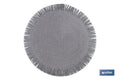 BAJOPLATO REDONDO FLECOS DE COLOR GRIS MEDIDA 38 CM