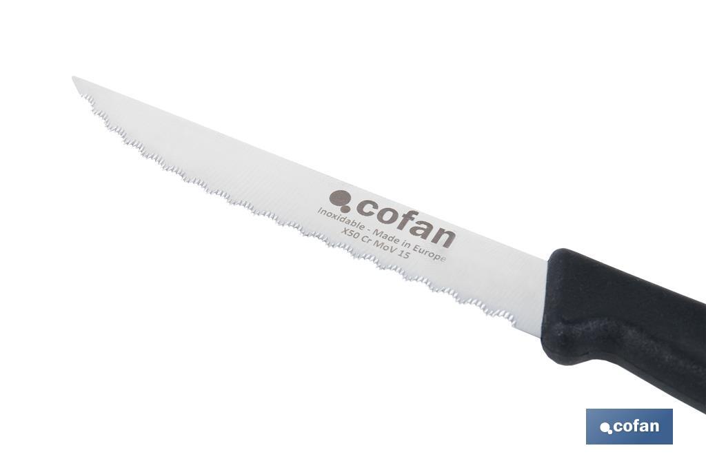 PACK DE 25 CUCHILLOS DE COCINA MICRODENTADO 10,5 cm