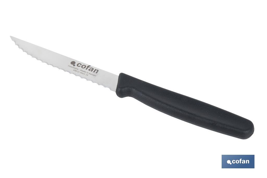 PACK DE 25 CUCHILLOS DE COCINA MICRODENTADO 10,5 cm