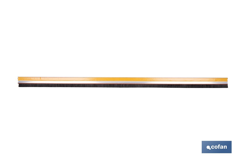 BURLETE SAPELI ADHESIVO DE ALUMINIO CON CEPILLO 92 CM