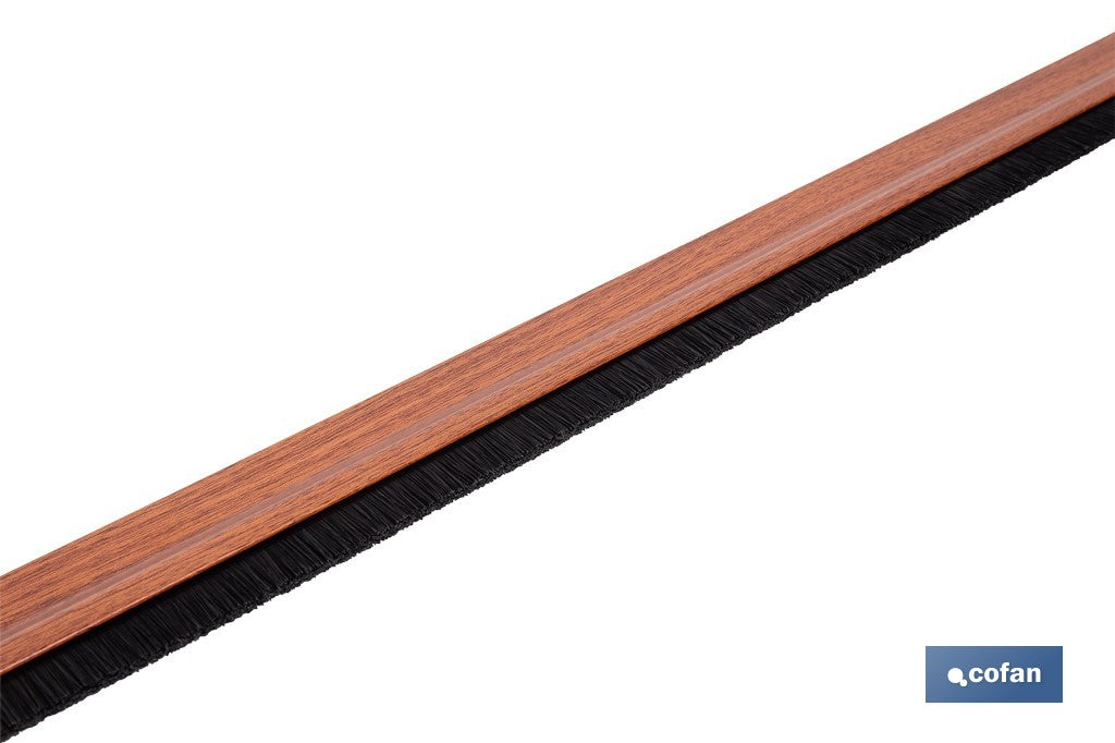 BURLETE SAPELI ADHESIVO DE ALUMINIO CON CEPILLO 92 CM