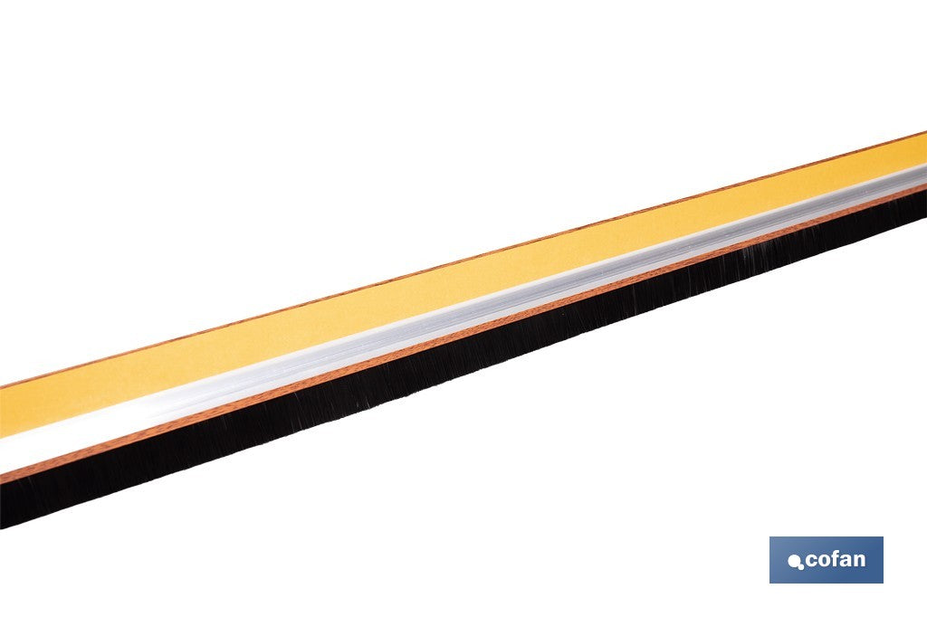 BURLETE SAPELI ADHESIVO DE ALUMINIO CON CEPILLO 92 CM