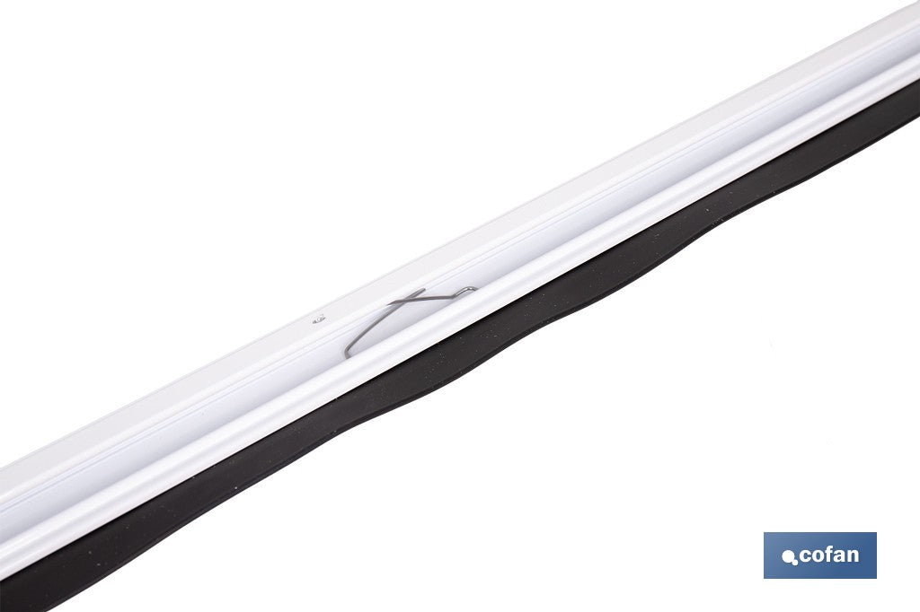BURLETE BLANCO BASCULANTE DE ALUMINIO PARA INTERIOR Y EXTERIOR 93 CM