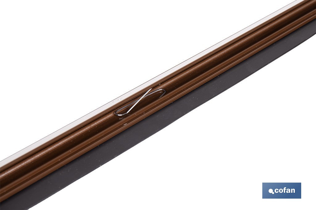 BURLETE MARRÓN BASCULANTE DE ALUMINIO PARA INTERIOR Y EXTERIOR 93 CM