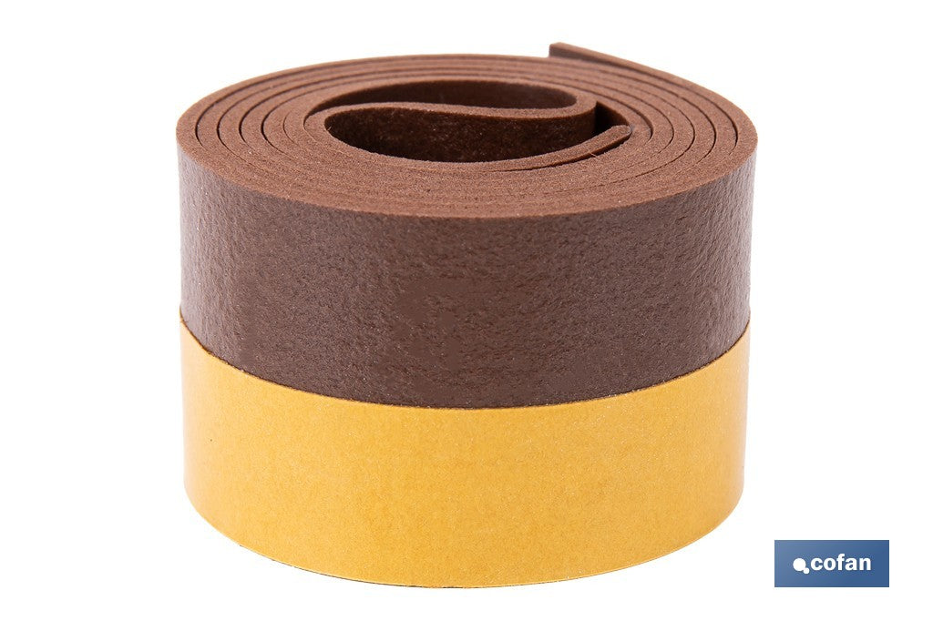 BURLETE MARRÓN DE PVC EXPANDIDO BAJO PUERTA 100 CM