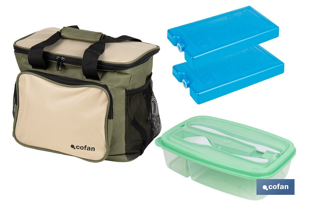 PACK DE BOLSA NEVERA,2 ACUMULADORES DE FRIO Y FIAMBRERA