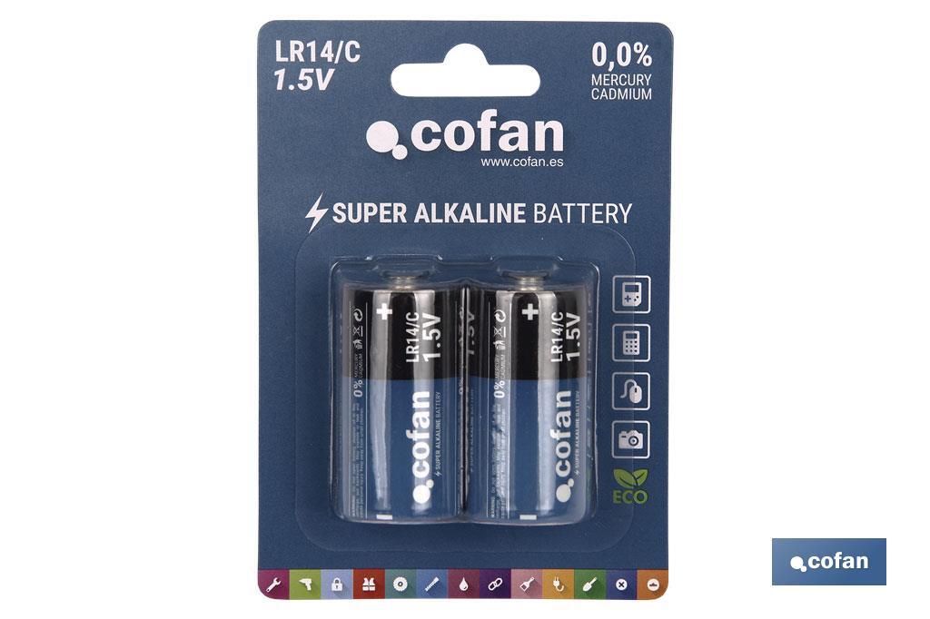 BLÍSTER DE 2 PILAS ALCALINAS LR14/C VENTA UNITARIA