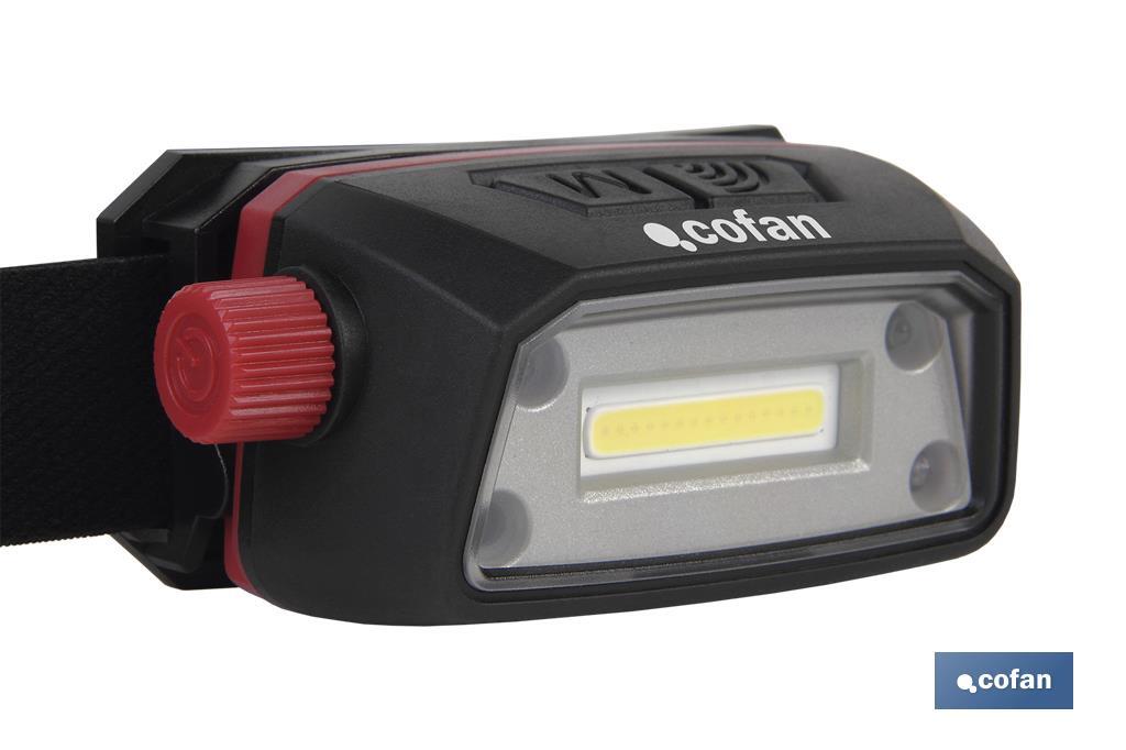 LINTERNA COB LED DE CABEZA 5 W 6500 K USB