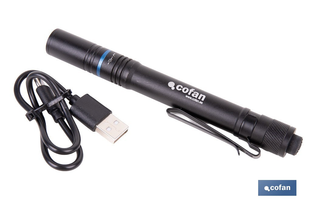 LINTERNA LED HIGH-POWER 300 LM EN FORMATO BOLÍGRAFO CON 3 FUNCIONES Ø16 X 152 MM