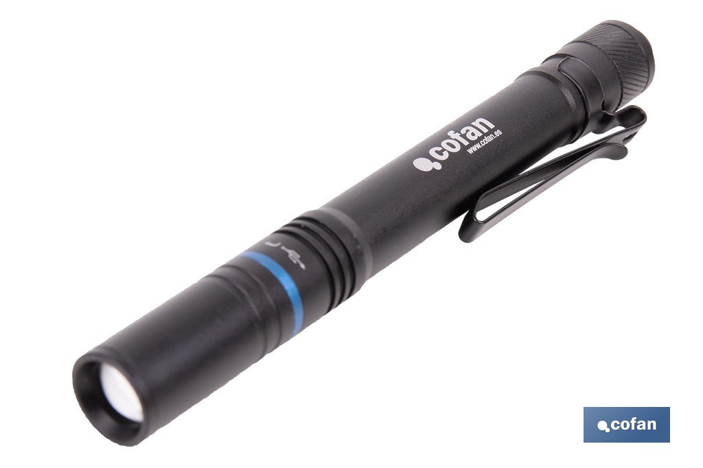 LINTERNA LED HIGH-POWER 300 LM EN FORMATO BOLÍGRAFO CON 3 FUNCIONES Ø16 X 152 MM