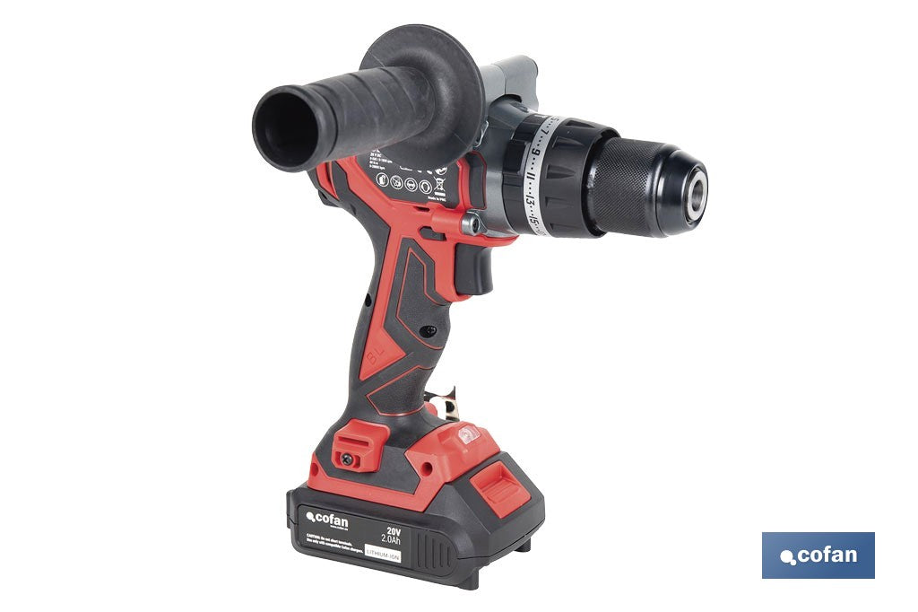 TALADRO PERCUTOR A BATERÍA Li-ion 20 V 2000 RPM 80 Nm