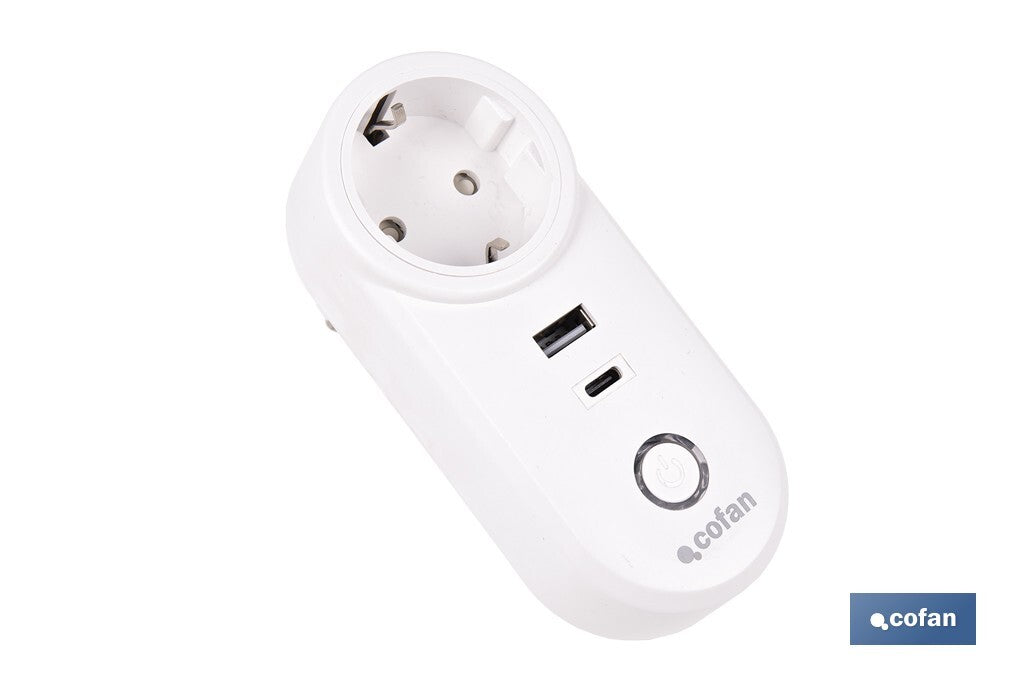 ENCHUFE INTELIGENTE CON PUERTO USB Y TIPO C