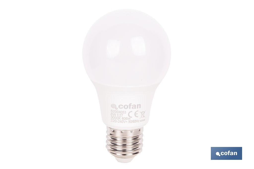BOMBILLA LED CLASSIC E27 8 W 806 LM 3000 K