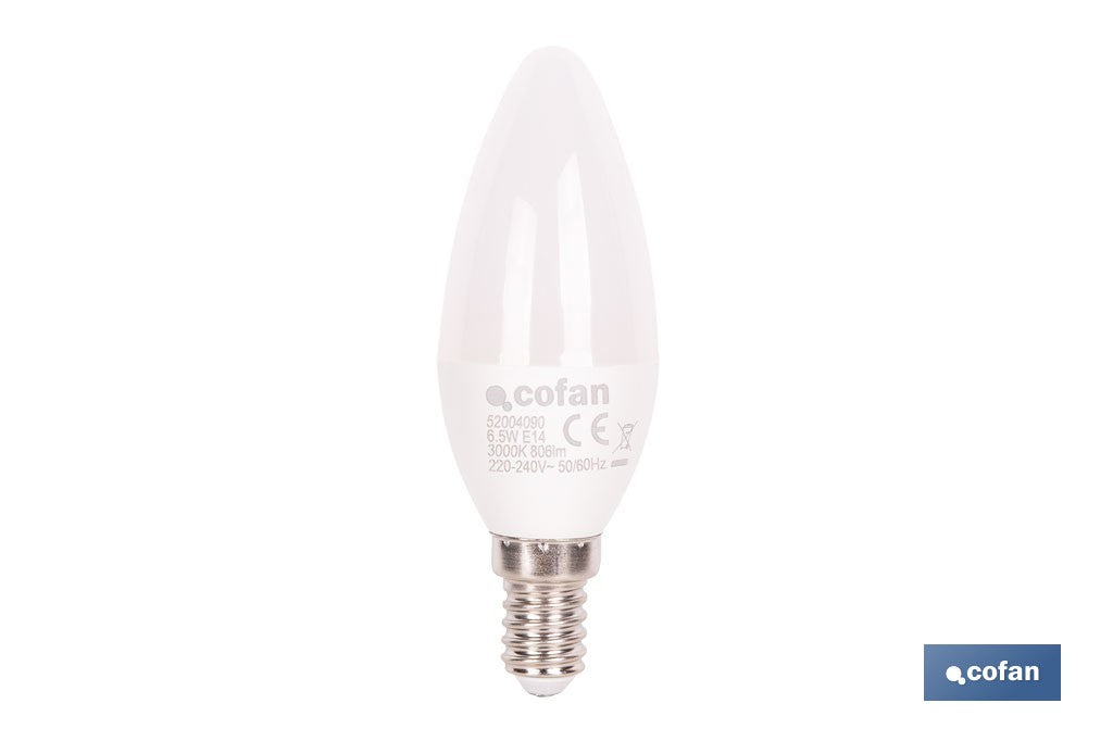BOMBILLA LED VELA 6.5 W E14 806 LM 3000 K