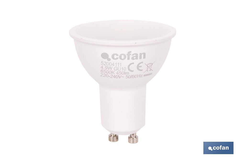 BOMBILLA LED GU10 4.9 W 450 LM 6500 K