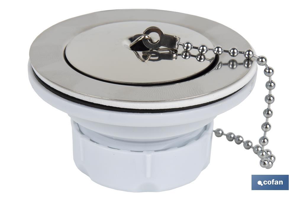 VÁLVULA LAVABO-BIDÉ 1 1/4 x 70 TAPÓN METÁLICO