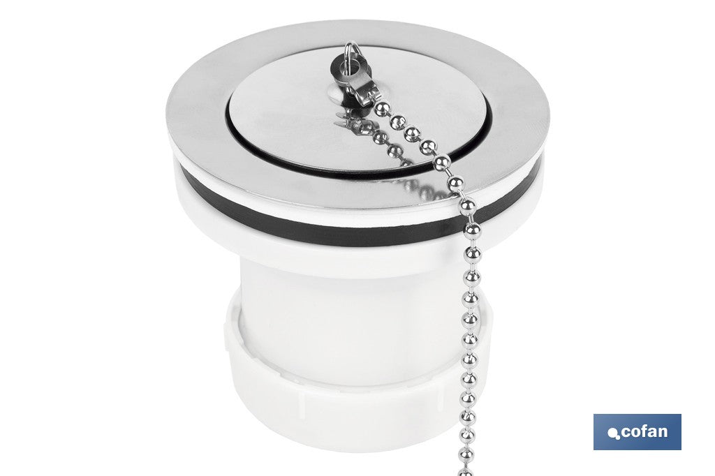 VÁLVULA LAVABO-BIDÉ 1 1/2 x 70 TAPÓN METÁLICO