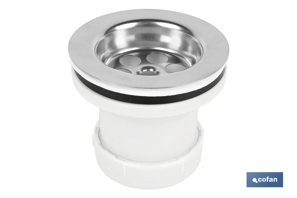 VÁLVULA LAVABO-BIDÉ 1 1/2 x 70 TAPÓN METÁLICO