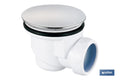 VÁLVULA SIFÓNICA PLATO DE DUCHA Ø60 MM CON SALIDA Ø32-40 MM Y EMBELLECEDOR CROMADO