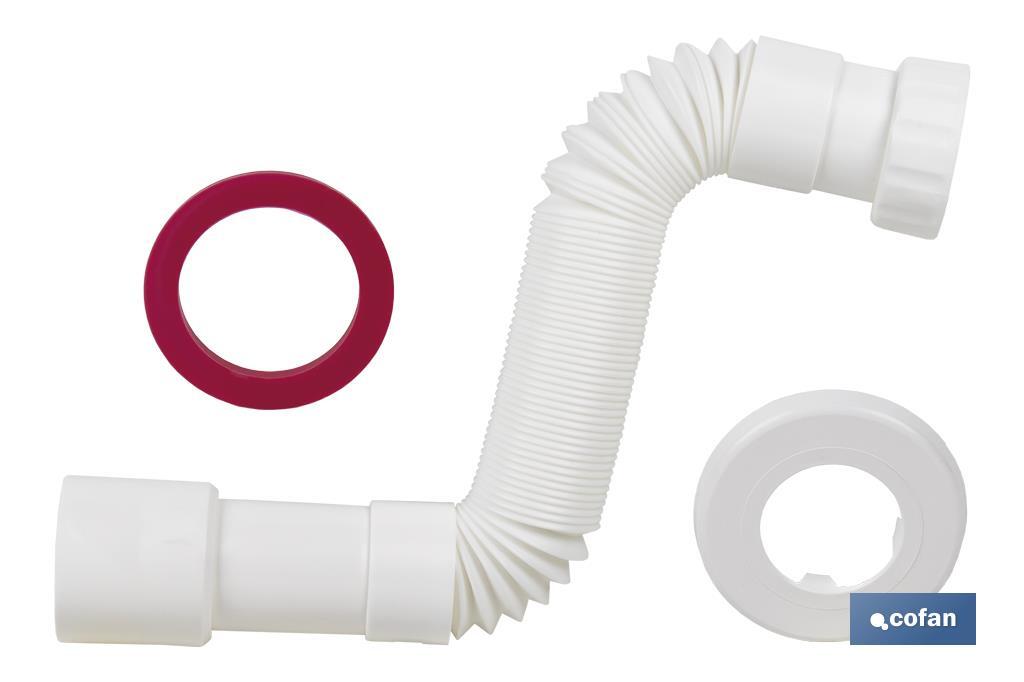 TUBO FLEXIBLE BLANCO 1 1/4 Ø32-40 MM 300-720 MM