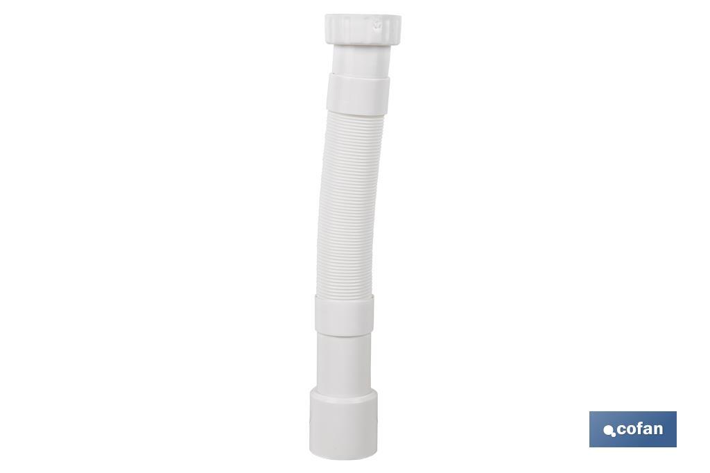 TUBO FLEXIBLE BLANCO 1 1/2 Ø40-50 MM 300-720 MM