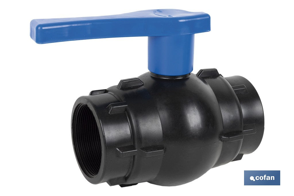 VÁLVULA DE BOLA ROSCA H-H PP PN16 3 x 3