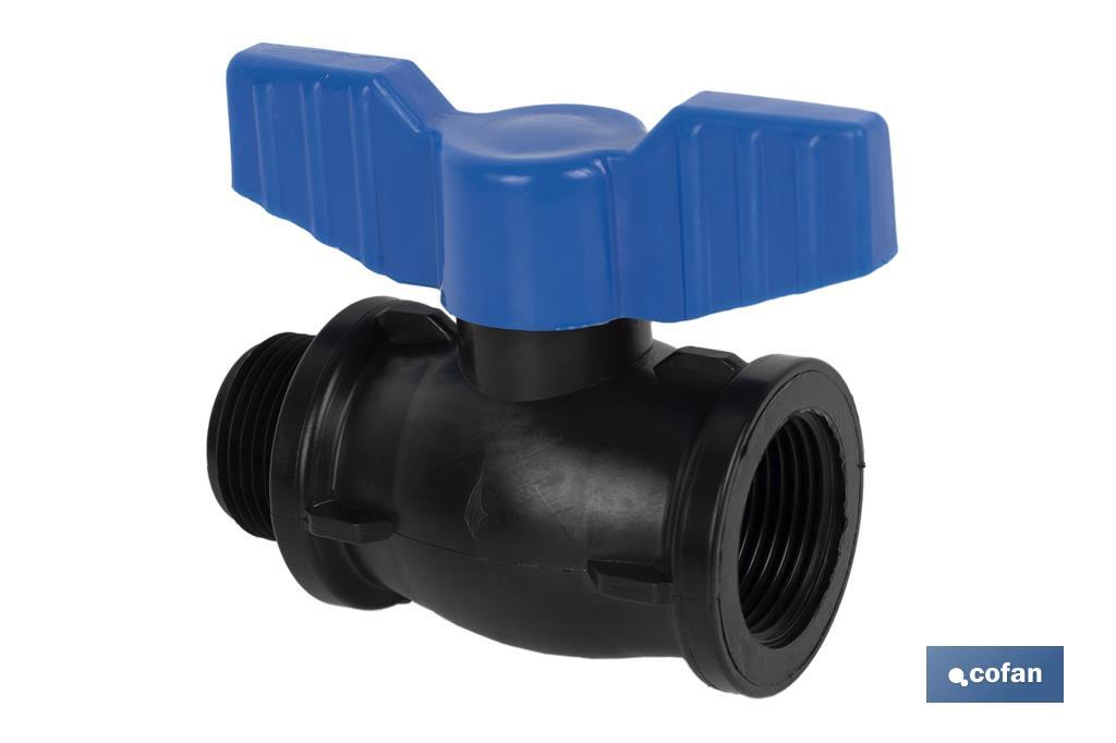 VÁLVULA DE BOLA ROSCA M-H PP PN16 1 x 1