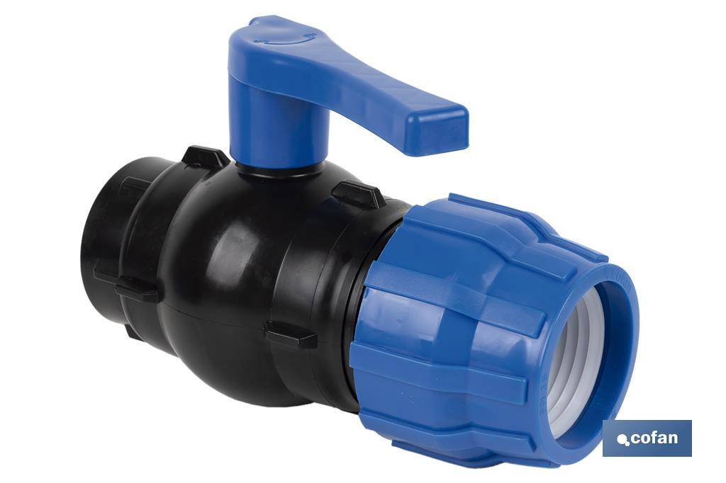 ENLACE VÁLVULA DE BOLA ROSCA HEMBRA PP PN16 25 x 3/4 VENTA UNITARIA