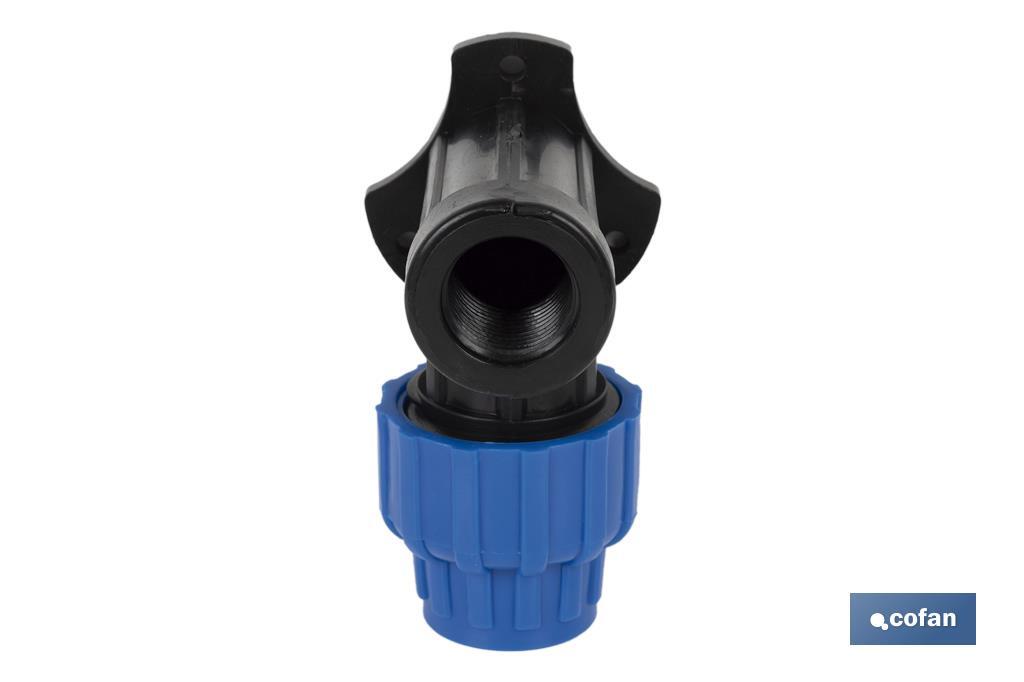CODO 90° GRIFO ROSCA HEMBRA PP PN16 25 x 3/4 VENTA UNITARIA