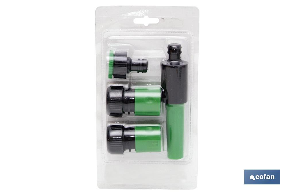 KIT MANGUERA FLEXOLÁTEX TRANSL. 19 MM (3/4) 20 M CON ACCESORIOS