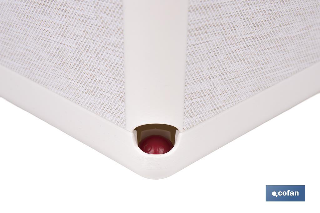 MACETA O MACETERO GAMA TEXTIL CUADRADA COLOR BLANCO PP 180 X 180 X 180 MM 3,7 L